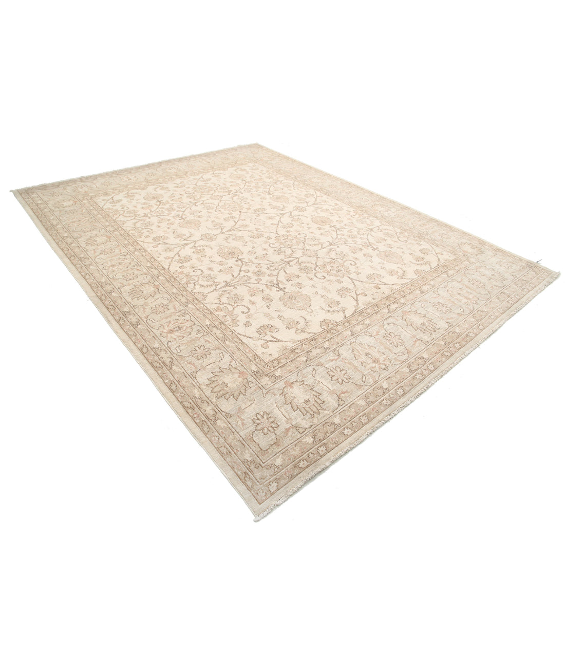 Serenity 8'10'' X 11'7'' Hand-Knotted Wool Rug 8'10'' x 11'7'' (265 X 348) / Ivory / Grey