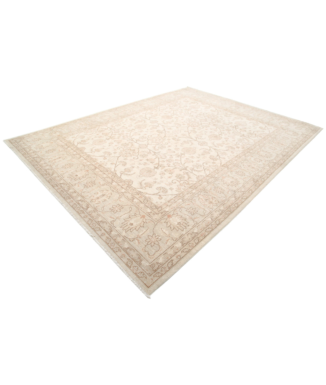 Serenity 8'10'' X 11'7'' Hand-Knotted Wool Rug 8'10'' x 11'7'' (265 X 348) / Ivory / Grey