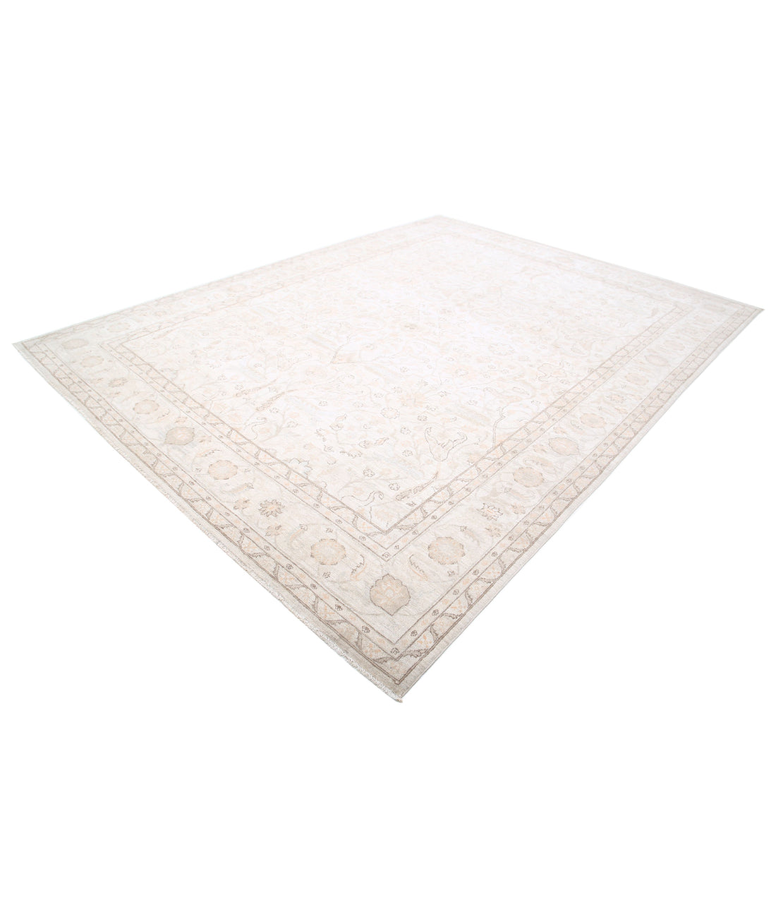 Serenity 9'1'' X 12'0'' Hand-Knotted Wool Rug 9'1'' x 12'0'' (273 X 360) / Ivory / Taupe