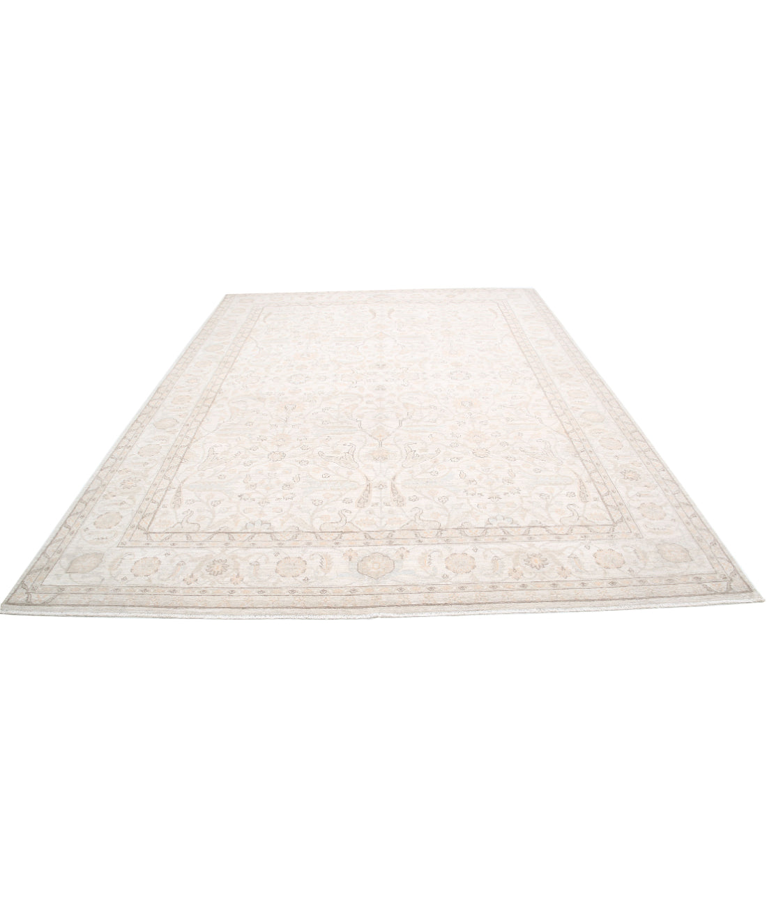 Serenity 9'1'' X 12'0'' Hand-Knotted Wool Rug 9'1'' x 12'0'' (273 X 360) / Ivory / Taupe