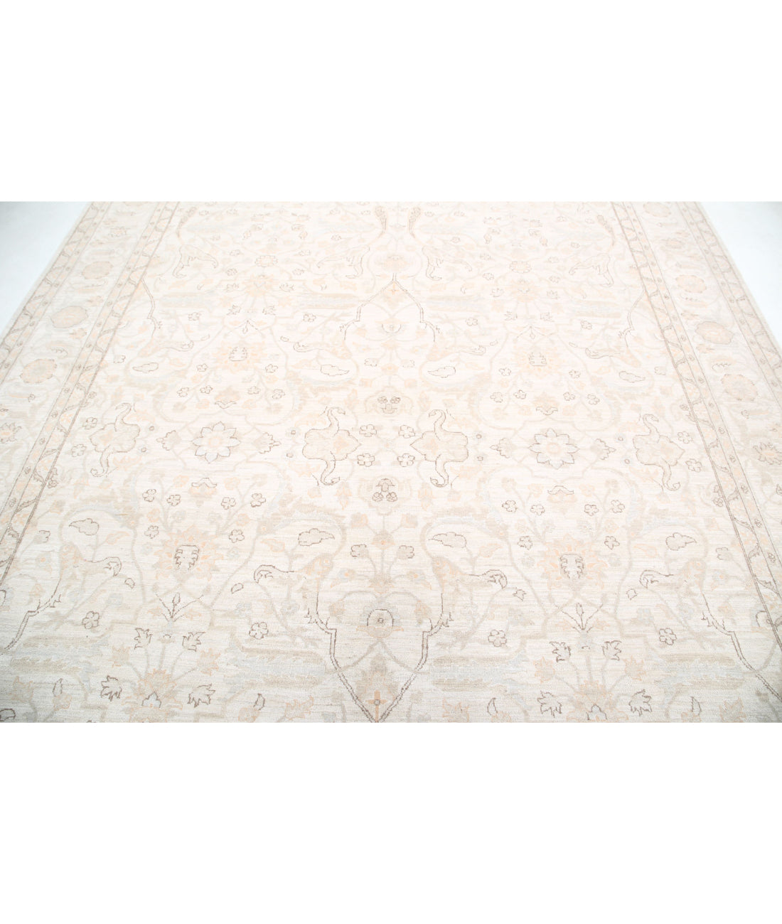 Serenity 9'1'' X 12'0'' Hand-Knotted Wool Rug 9'1'' x 12'0'' (273 X 360) / Ivory / Taupe