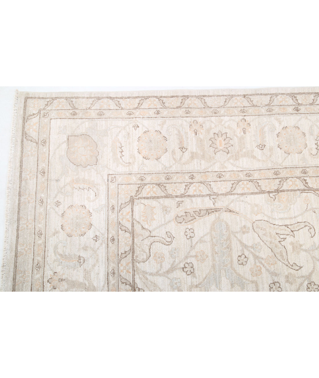 Serenity 9'1'' X 12'0'' Hand-Knotted Wool Rug 9'1'' x 12'0'' (273 X 360) / Ivory / Taupe