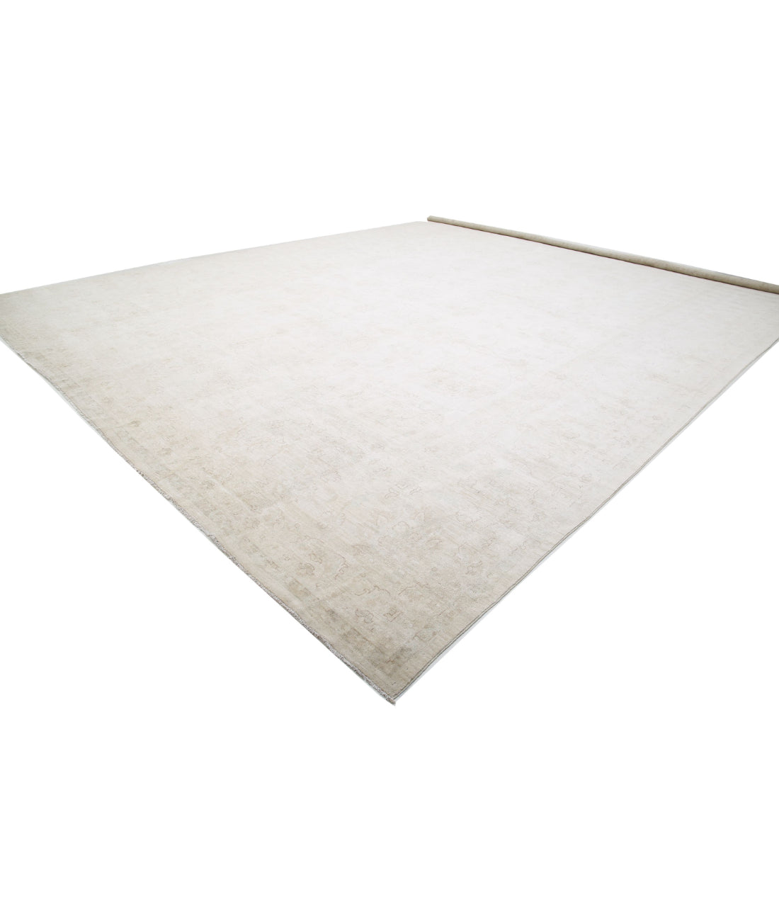 Serenity 17'0'' X 23'9'' Hand-Knotted Wool Rug 17'0'' x 23'9'' (510 X 713) / Ivory / Ivory