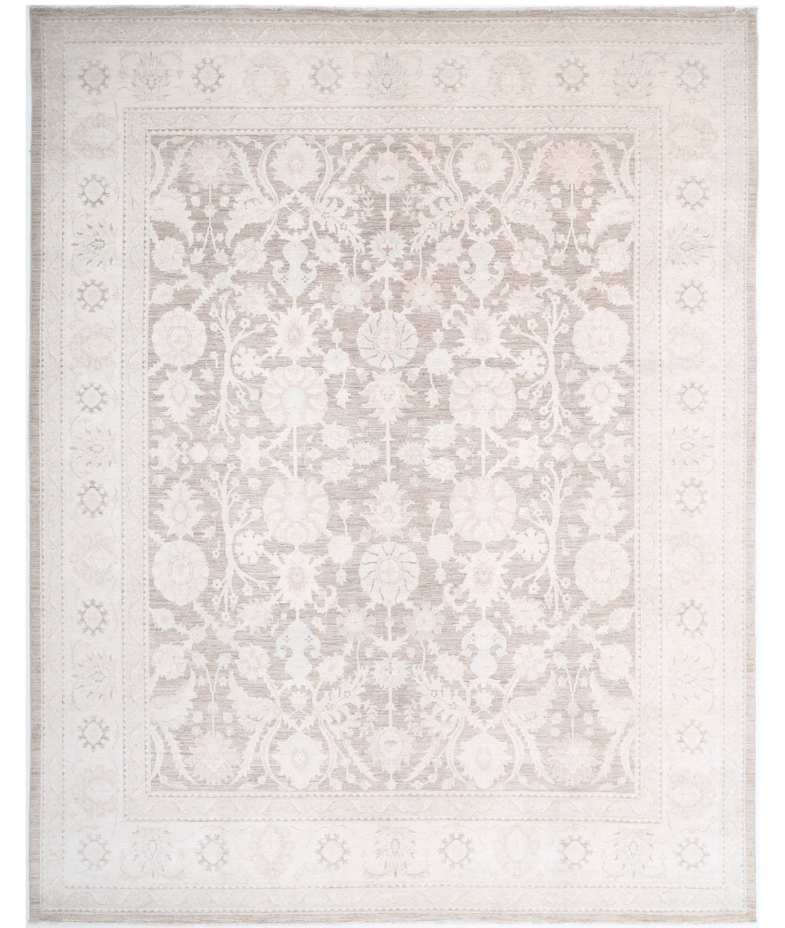 Serenity 11'9'' X 14'9'' Hand-Knotted Wool Rug 11'9'' x 14'9'' (353 X 443) / Brown / Ivory