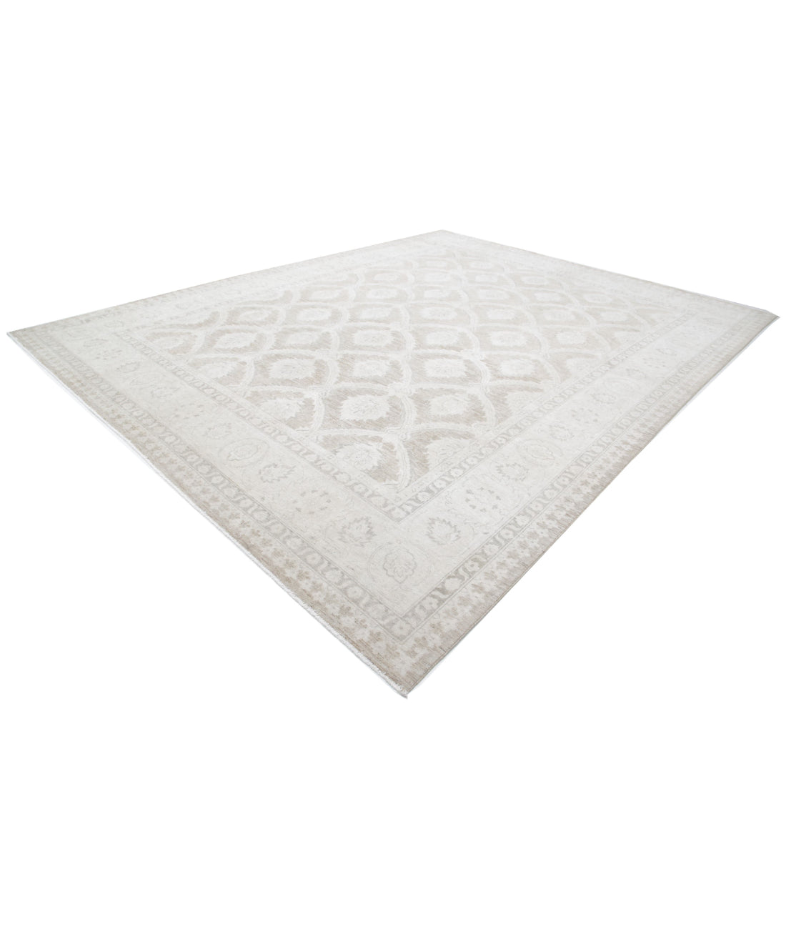 Serenity 11'11'' X 15'2'' Hand-Knotted Wool Rug 11'11'' x 15'2'' (358 X 455) / Taupe / Ivory