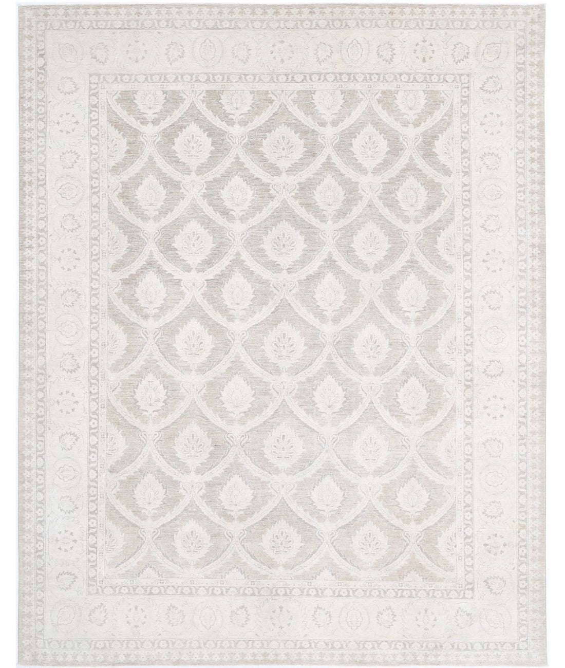 Serenity 11'11'' X 15'2'' Hand-Knotted Wool Rug 11'11'' x 15'2'' (358 X 455) / Taupe / Ivory