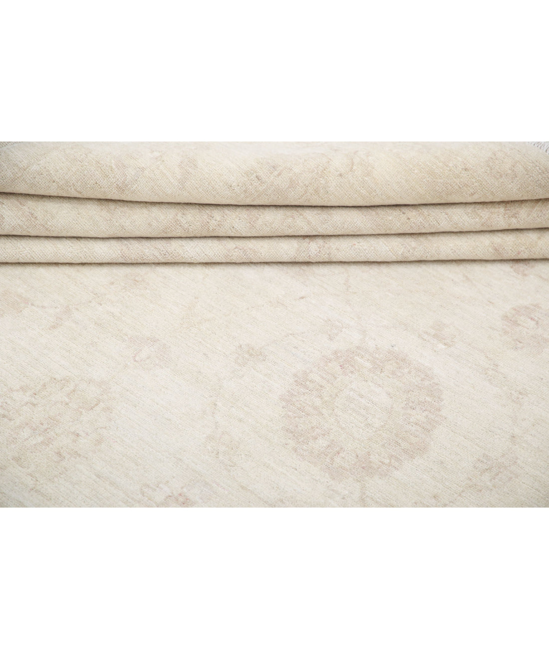 Serenity 11'10'' X 14'3'' Hand-Knotted Wool Rug 11'10'' x 14'3'' (355 X 428) / Ivory / Ivory