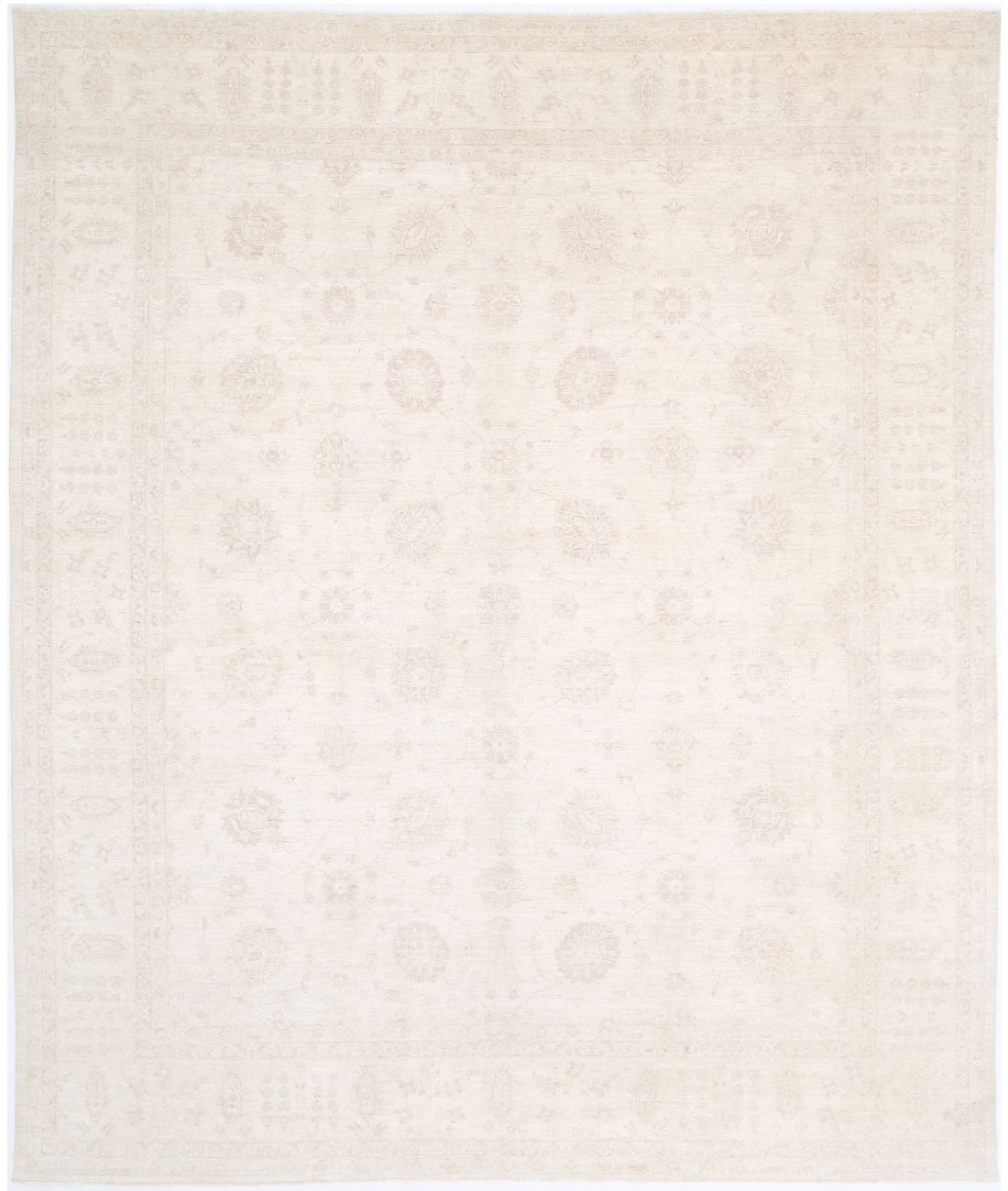 Serenity 11'10'' X 14'3'' Hand-Knotted Wool Rug 11'10'' x 14'3'' (355 X 428) / Ivory / Ivory