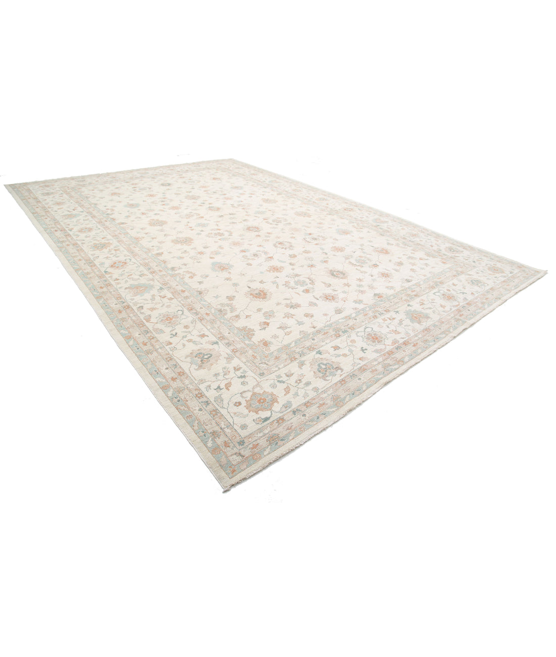 Serenity 11'10'' X 17'6'' Hand-Knotted Wool Rug 11'10'' x 17'6'' (355 X 525) / Ivory / Ivory