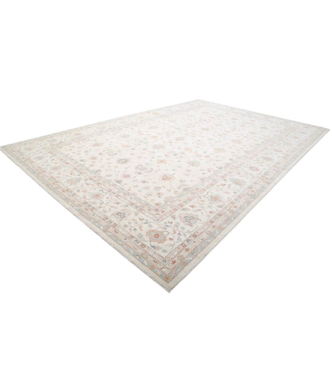 Serenity 11'10'' X 17'6'' Hand-Knotted Wool Rug 11'10'' x 17'6'' (355 X 525) / Ivory / Ivory