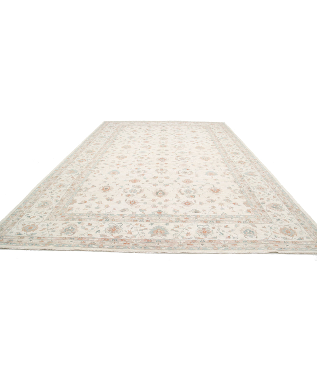 Serenity 11'10'' X 17'6'' Hand-Knotted Wool Rug 11'10'' x 17'6'' (355 X 525) / Ivory / Ivory