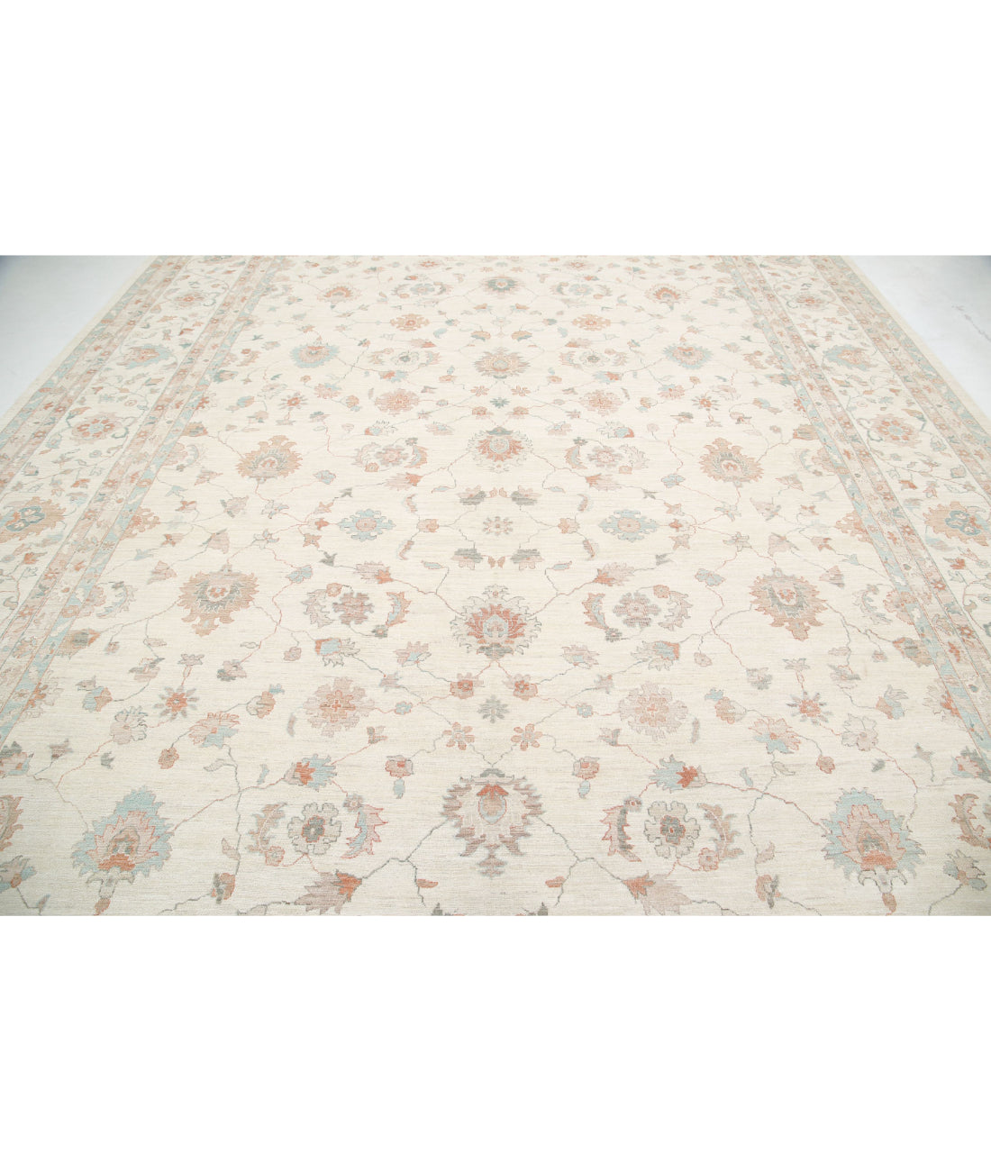 Serenity 11'10'' X 17'6'' Hand-Knotted Wool Rug 11'10'' x 17'6'' (355 X 525) / Ivory / Ivory