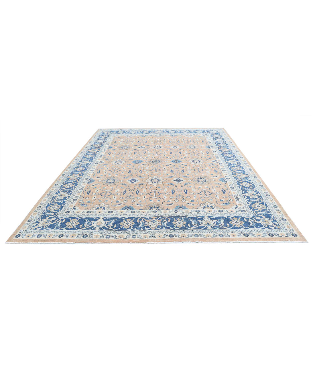 Serenity 9'0'' X 11'10'' Hand-Knotted Wool Rug 9'0'' x 11'10'' (270 X 355) / Red / Blue