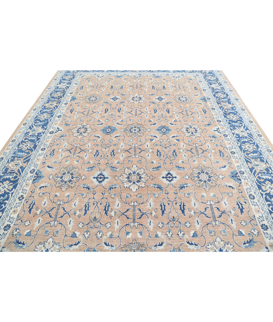 Serenity 9'0'' X 11'10'' Hand-Knotted Wool Rug 9'0'' x 11'10'' (270 X 355) / Red / Blue