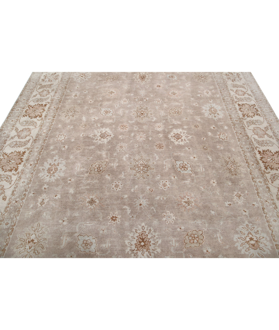 Serenity 7'10'' X 9'8'' Hand-Knotted Wool Rug 7'10'' x 9'8'' (235 X 290) / Taupe / Ivory