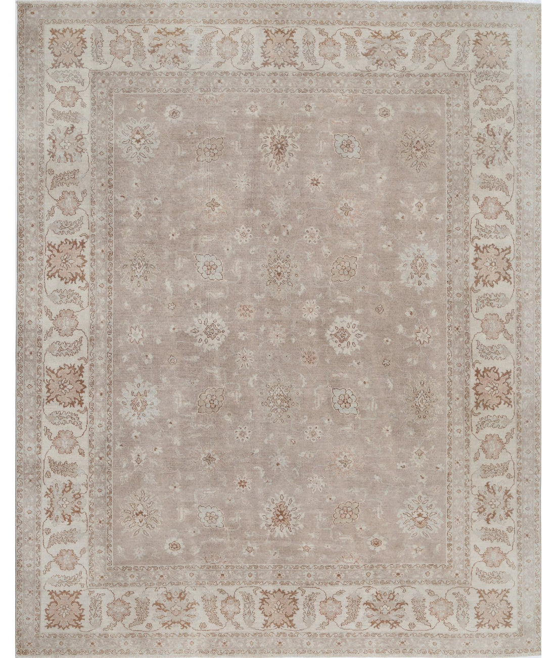 Serenity 7'10'' X 9'8'' Hand-Knotted Wool Rug 7'10'' x 9'8'' (235 X 290) / Taupe / Ivory