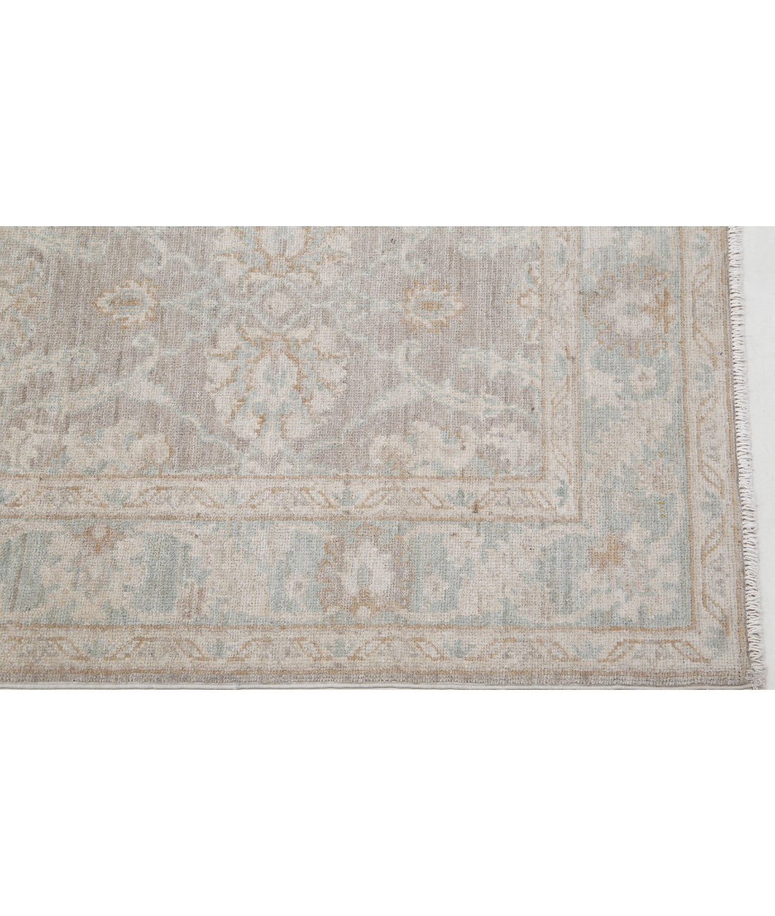 Serenity 2'6'' X 12'0'' Hand-Knotted Wool Rug 2'6'' x 12'0'' (75 X 360) / Brown / Blue