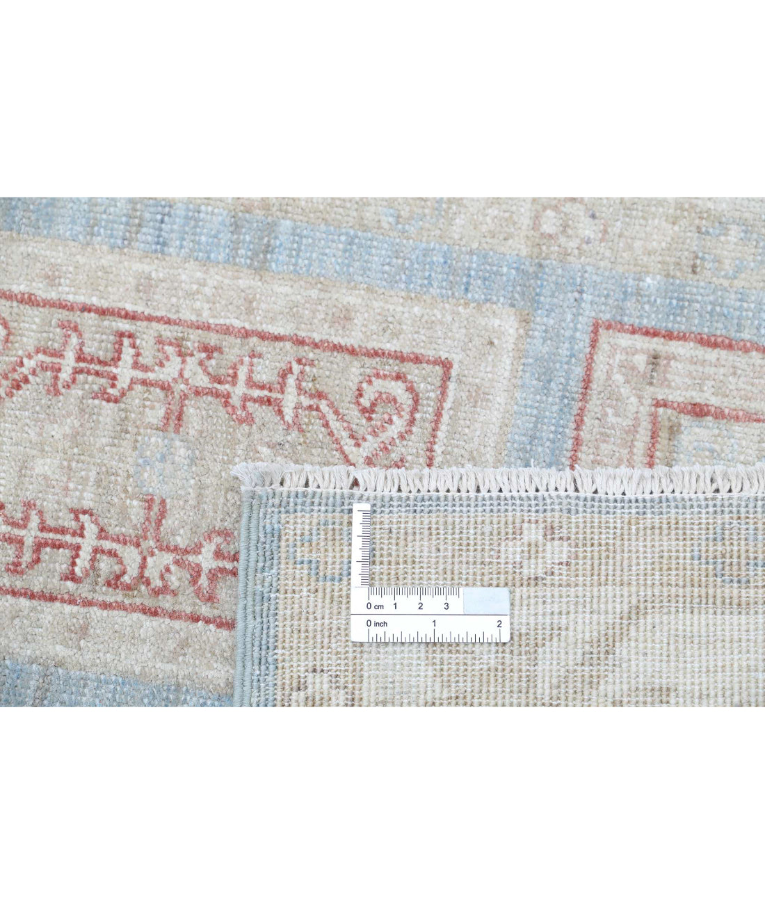 Serenity 2'8'' X 9'8'' Hand-Knotted Wool Rug 2'8'' x 9'8'' (80 X 290) / Blue / Ivory