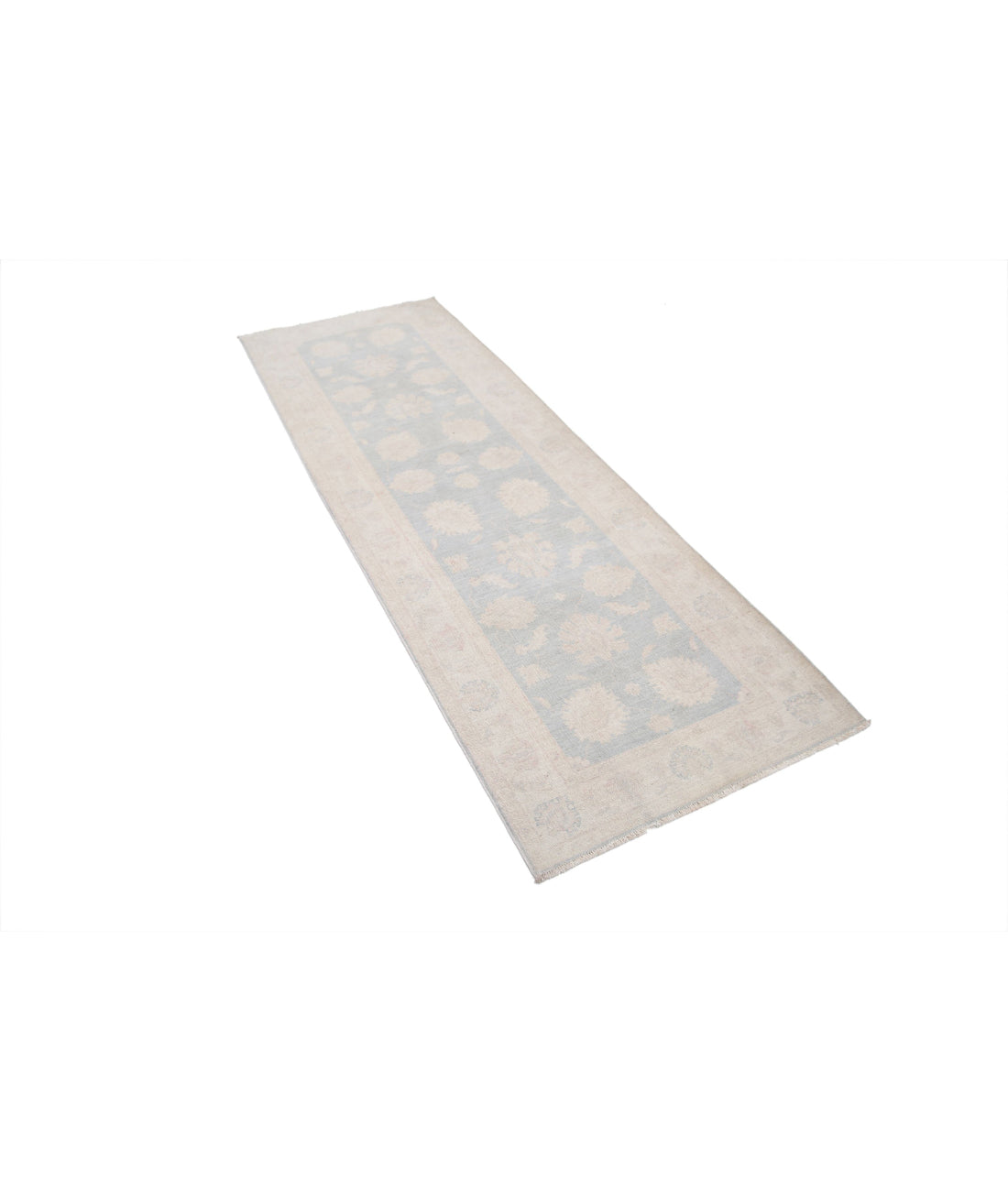 Serenity 2'7'' X 7'9'' Hand-Knotted Wool Rug 2'7'' x 7'9'' (78 X 233) / Grey / Ivory