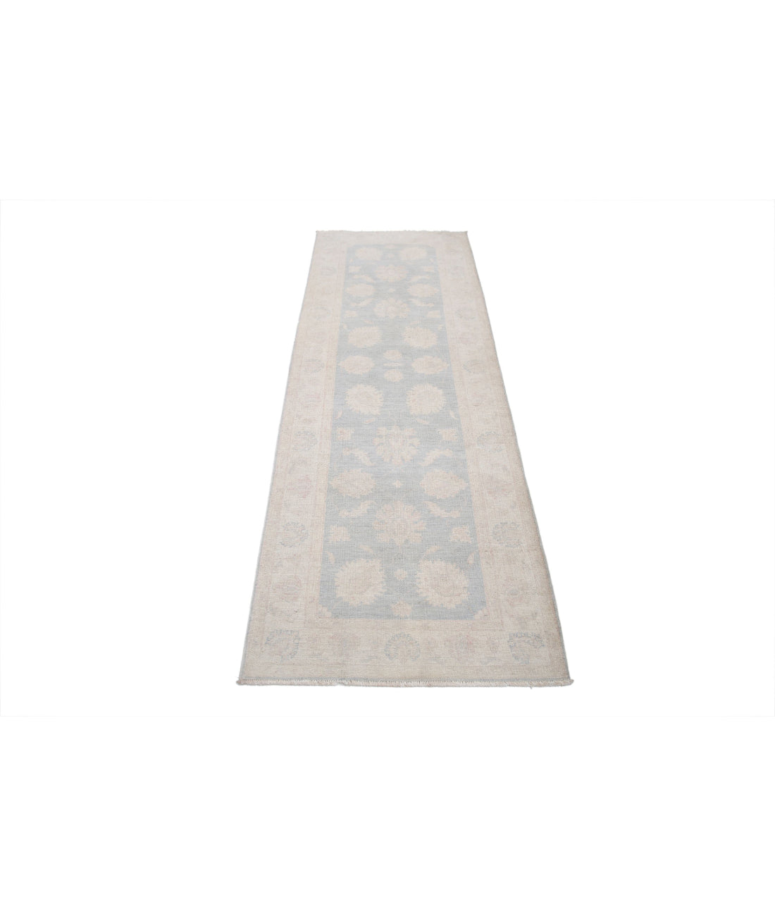 Serenity 2'7'' X 7'9'' Hand-Knotted Wool Rug 2'7'' x 7'9'' (78 X 233) / Grey / Ivory