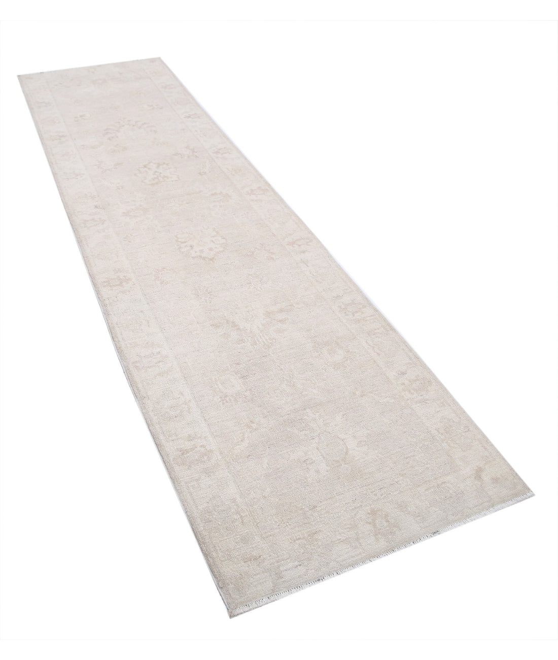 Serenity 2'8'' X 9'5'' Hand-Knotted Wool Rug 2'8'' x 9'5'' (80 X 283) / Grey / Ivory