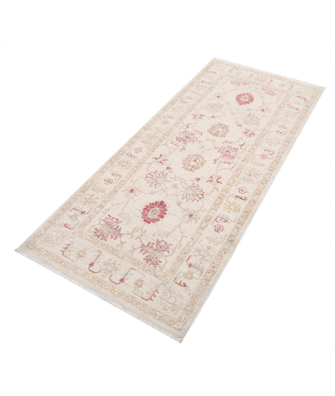 Serenity 2'8'' X 6'4'' Hand-Knotted Wool Rug 2'8'' x 6'4'' (80 X 190) / Ivory / Ivory