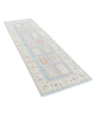 Serenity 2'7'' X 8'2'' Hand-Knotted Wool Rug 2'7'' x 8'2'' (78 X 245) / Blue / Ivory