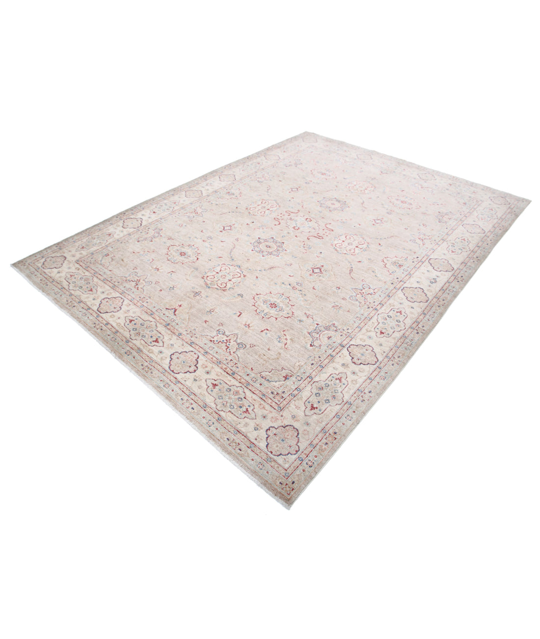 Serenity 6'9'' X 9'0'' Hand-Knotted Wool Rug 6'9'' x 9'0'' (203 X 270) / Brown / Ivory