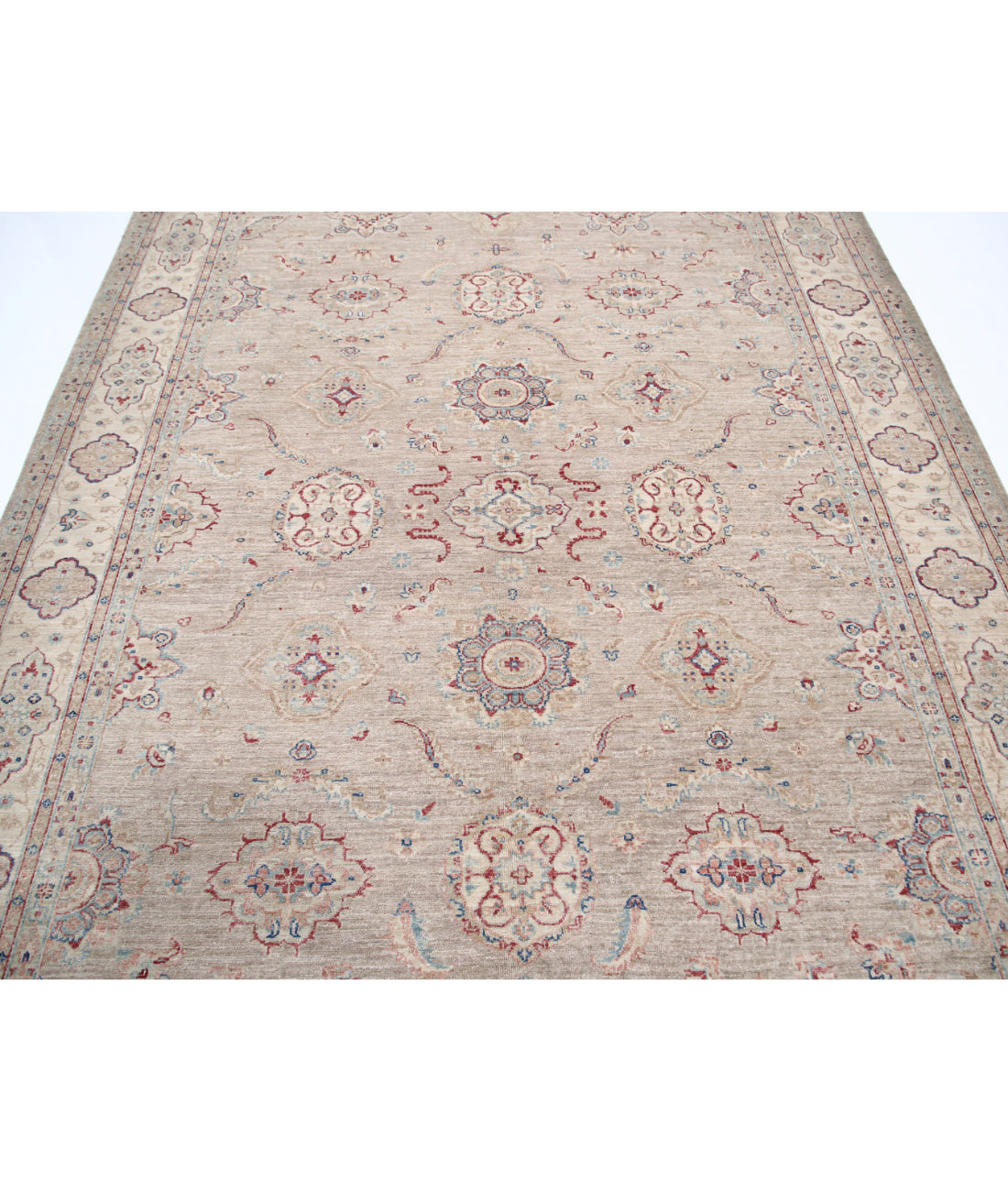 Serenity 6'9'' X 9'0'' Hand-Knotted Wool Rug 6'9'' x 9'0'' (203 X 270) / Brown / Ivory