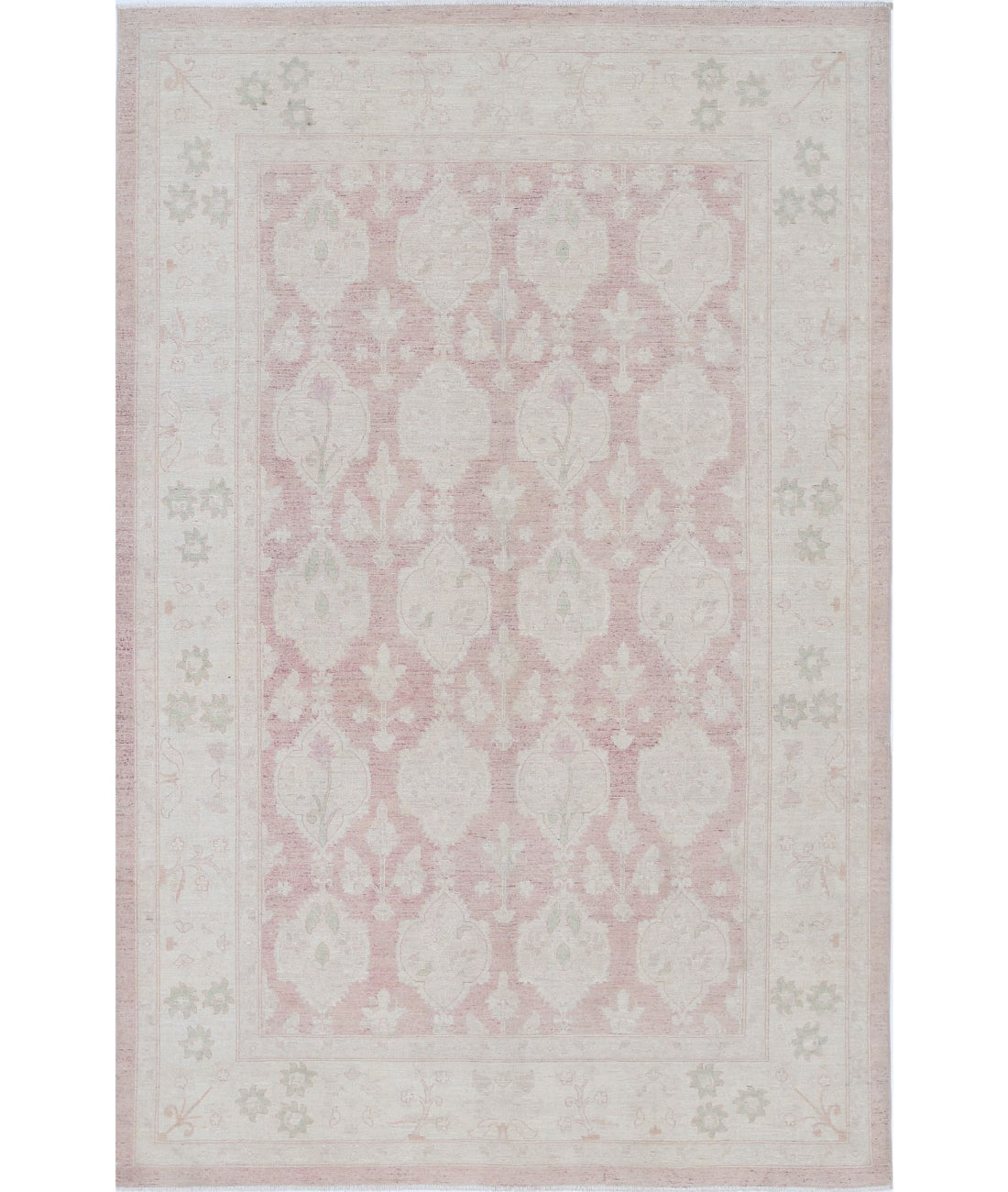 Serenity 6'0'' X 9'1'' Hand-Knotted Wool Rug 6'0'' x 9'1'' (180 X 273) / Brown / Ivory