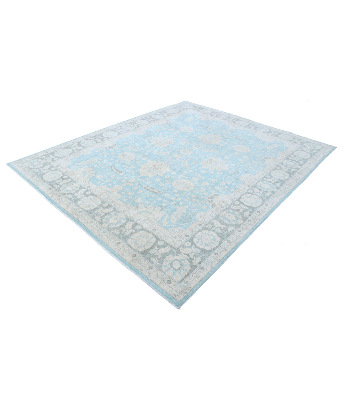 Serenity 7'11'' X 9'7'' Hand-Knotted Wool Rug 7'11'' x 9'7'' (238 X 288) / Blue / Grey