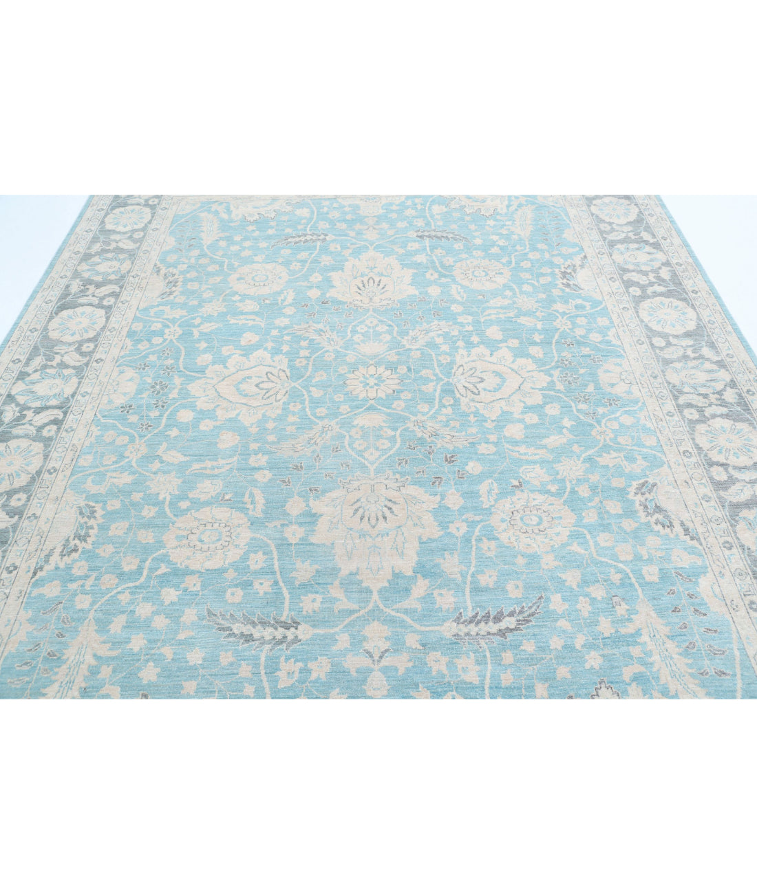 Serenity 7'11'' X 9'7'' Hand-Knotted Wool Rug 7'11'' x 9'7'' (238 X 288) / Blue / Grey