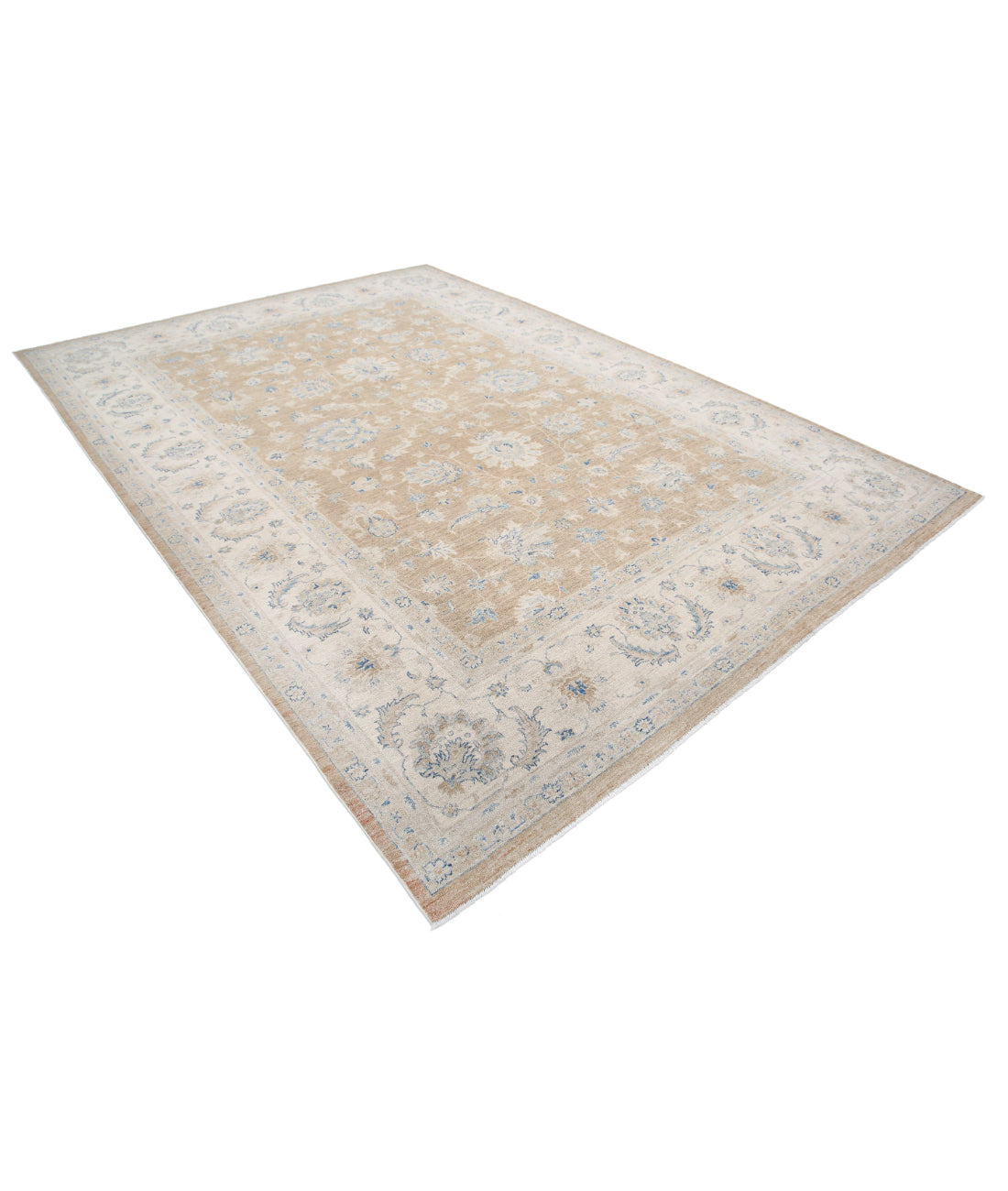 Serenity 8'0'' X 11'4'' Hand-Knotted Wool Rug 8'0'' x 11'4'' (240 X 340) / Brown / Ivory