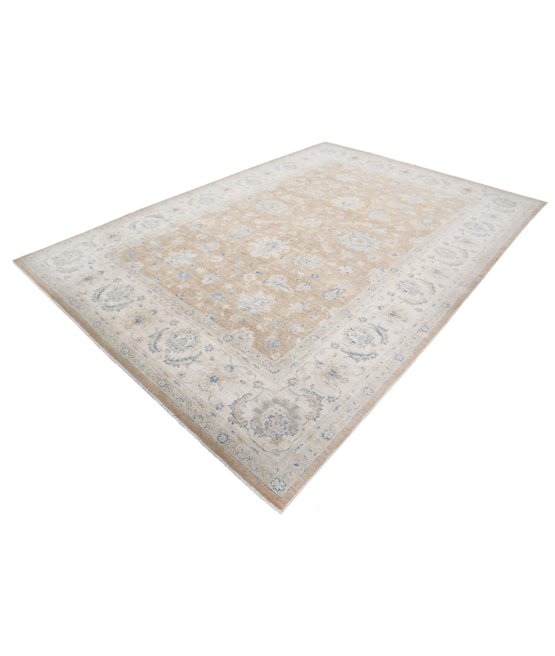 Serenity 8'0'' X 11'4'' Hand-Knotted Wool Rug 8'0'' x 11'4'' (240 X 340) / Brown / Ivory