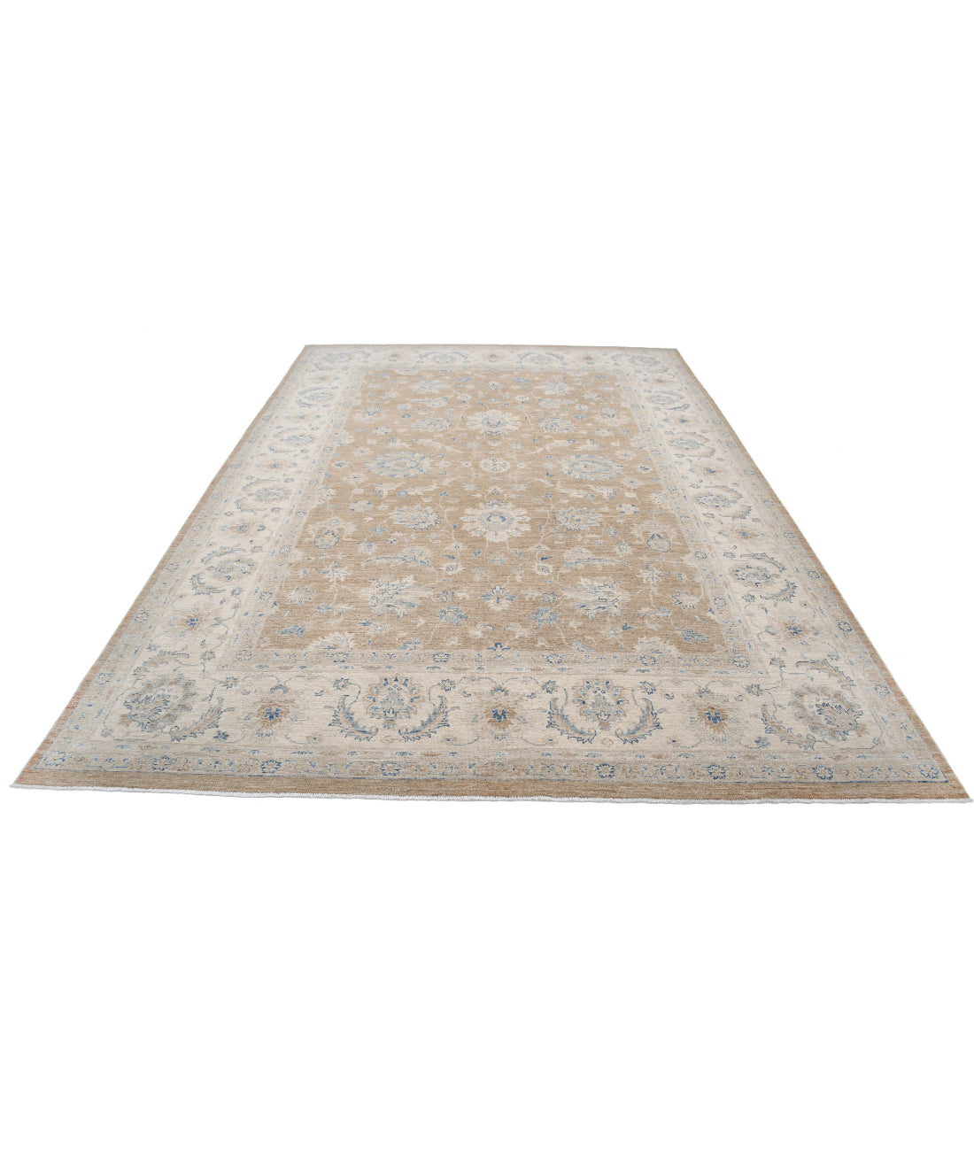 Serenity 8'0'' X 11'4'' Hand-Knotted Wool Rug 8'0'' x 11'4'' (240 X 340) / Brown / Ivory