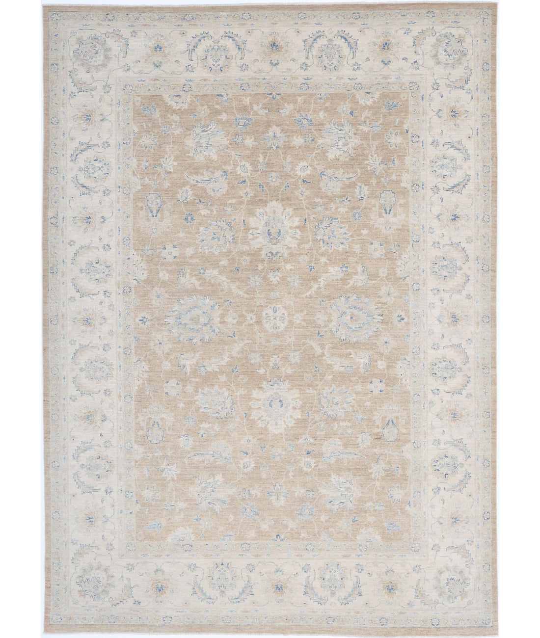 Serenity 8'0'' X 11'4'' Hand-Knotted Wool Rug 8'0'' x 11'4'' (240 X 340) / Brown / Ivory