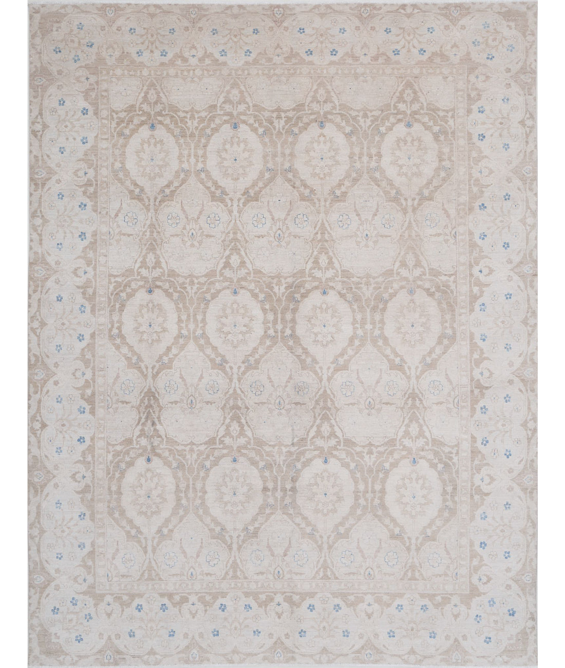 Serenity 8'10'' X 11'7'' Hand-Knotted Wool Rug 8'10'' x 11'7'' (265 X 348) / Brown / Ivory