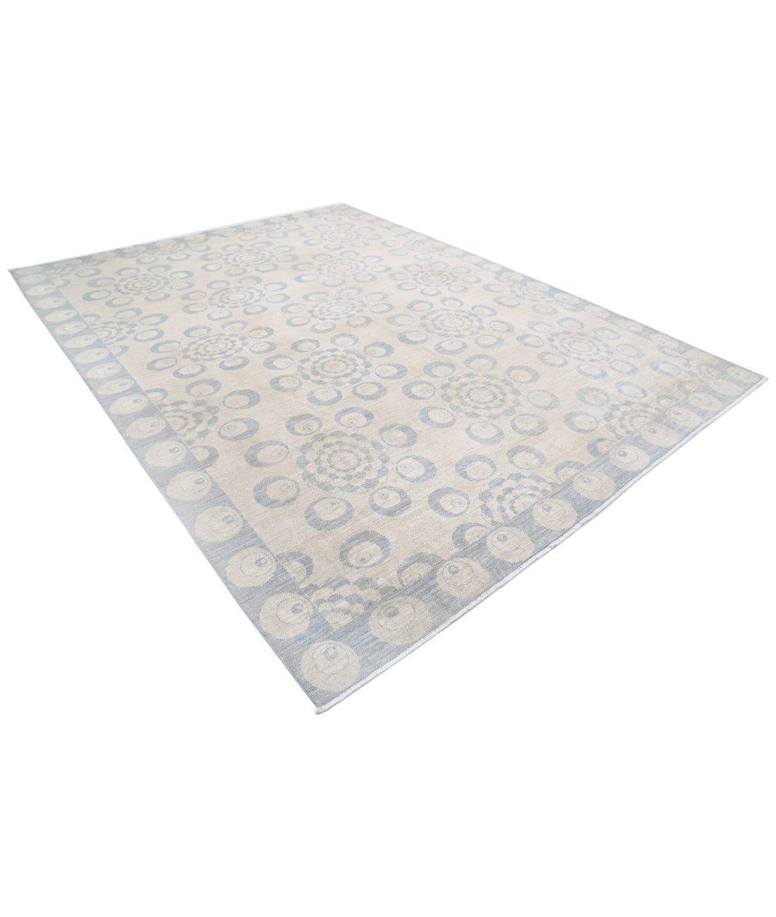 Serenity 8'9'' X 11'8'' Hand-Knotted Wool Rug 8'9'' x 11'8'' (263 X 350) / Brown / Grey