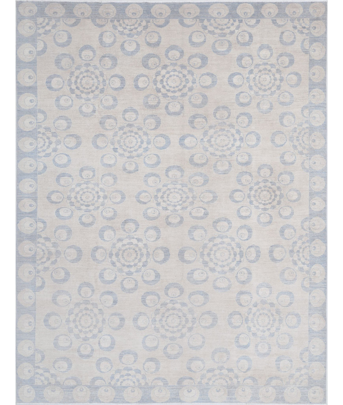 Serenity 8'9'' X 11'8'' Hand-Knotted Wool Rug 8'9'' x 11'8'' (263 X 350) / Brown / Grey