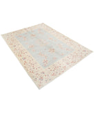 Serenity 5'2'' X 6'9'' Hand-Knotted Wool Rug 5'2'' x 6'9'' (155 X 203) / Blue / Ivory