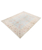 Serenity 5'2'' X 6'9'' Hand-Knotted Wool Rug 5'2'' x 6'9'' (155 X 203) / Blue / Ivory