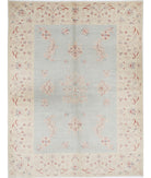 Serenity 5'2'' X 6'9'' Hand-Knotted Wool Rug 5'2'' x 6'9'' (155 X 203) / Blue / Ivory