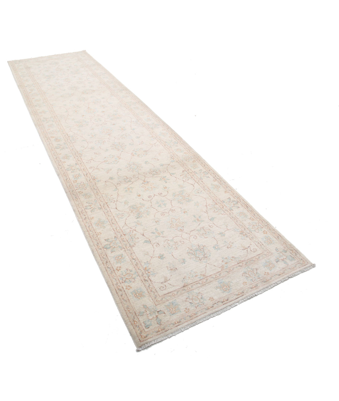 Serenity 3'5'' X 12'8'' Hand-Knotted Wool Rug 3'5'' x 12'8'' (103 X 380) / Ivory / Ivory