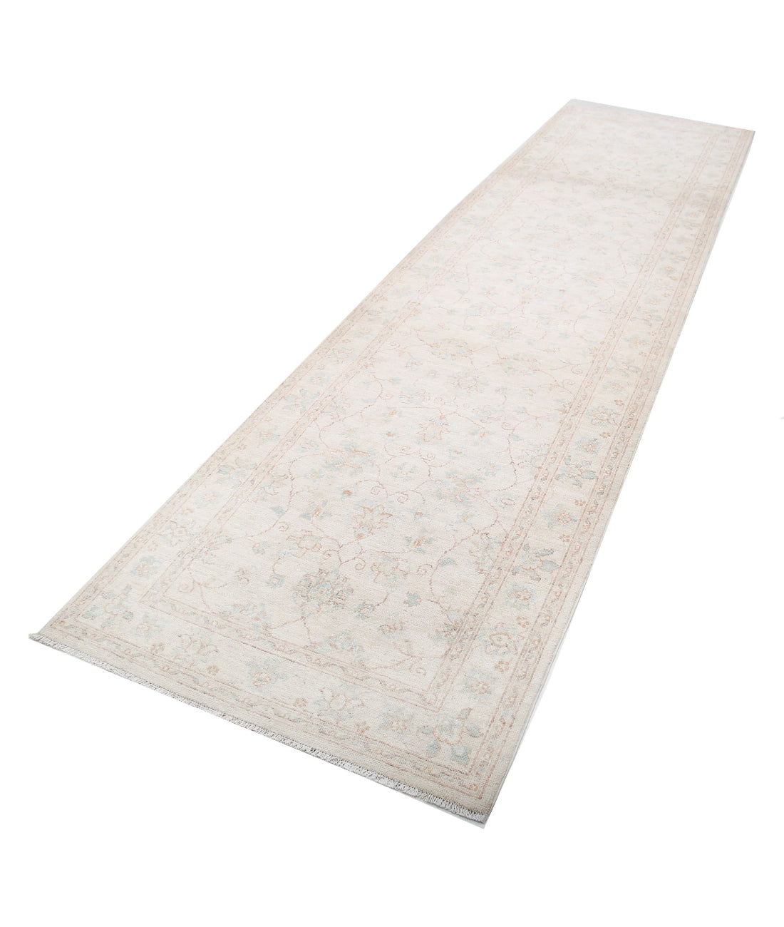 Serenity 3'5'' X 12'8'' Hand-Knotted Wool Rug 3'5'' x 12'8'' (103 X 380) / Ivory / Ivory