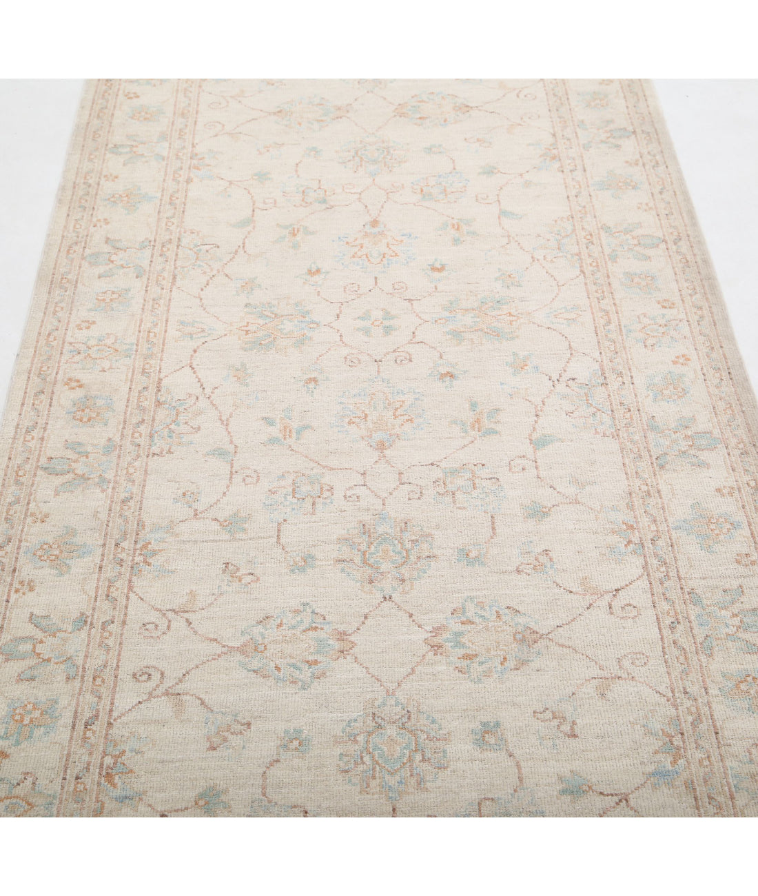 Serenity 3'5'' X 12'8'' Hand-Knotted Wool Rug 3'5'' x 12'8'' (103 X 380) / Ivory / Ivory