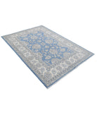 Serenity 4'9'' X 6'9'' Hand-Knotted Wool Rug 4'9'' x 6'9'' (143 X 203) / Blue / Ivory