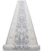 Serenity 3'3'' X 25'6'' Hand-Knotted Wool Rug 3'3'' x 25'6'' (98 X 765) / Grey / Ivory