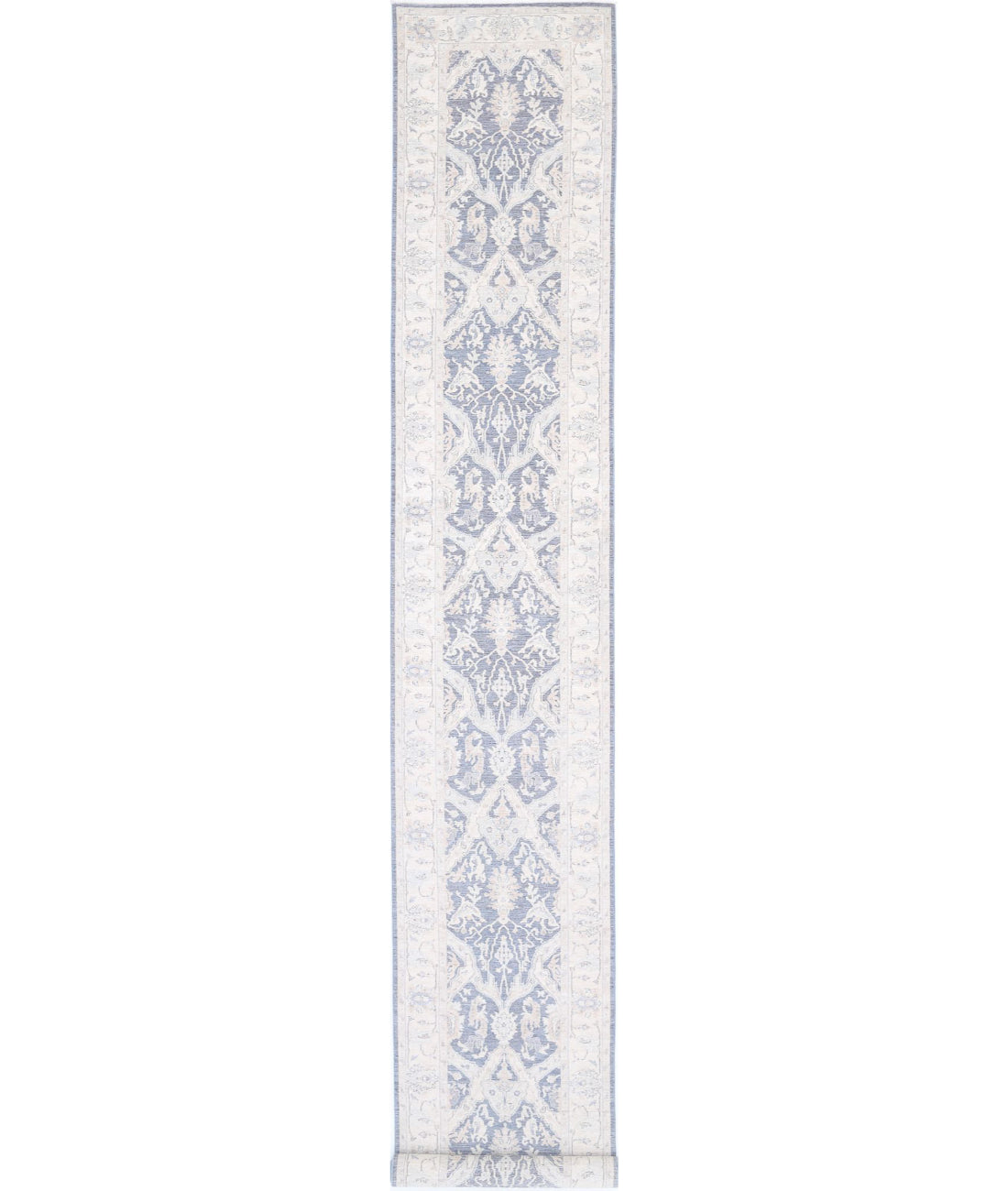 Serenity 3'3'' X 25'6'' Hand-Knotted Wool Rug 3'3'' x 25'6'' (98 X 765) / Grey / Ivory