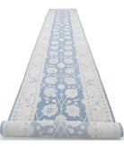 Serenity 3'11'' X 26'5'' Hand-Knotted Wool Rug 3'11'' x 26'5'' (118 X 793) / Blue / Ivory