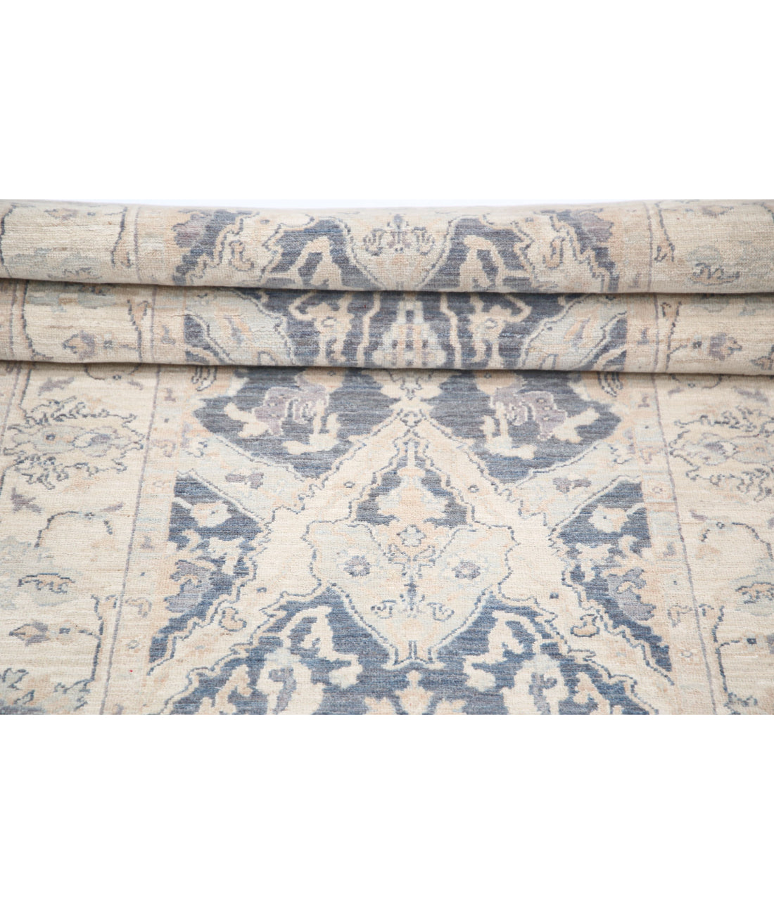 Serenity 3'3'' X 25'10'' Hand-Knotted Wool Rug 3'3'' x 25'10'' (98 X 775) / Grey / Ivory